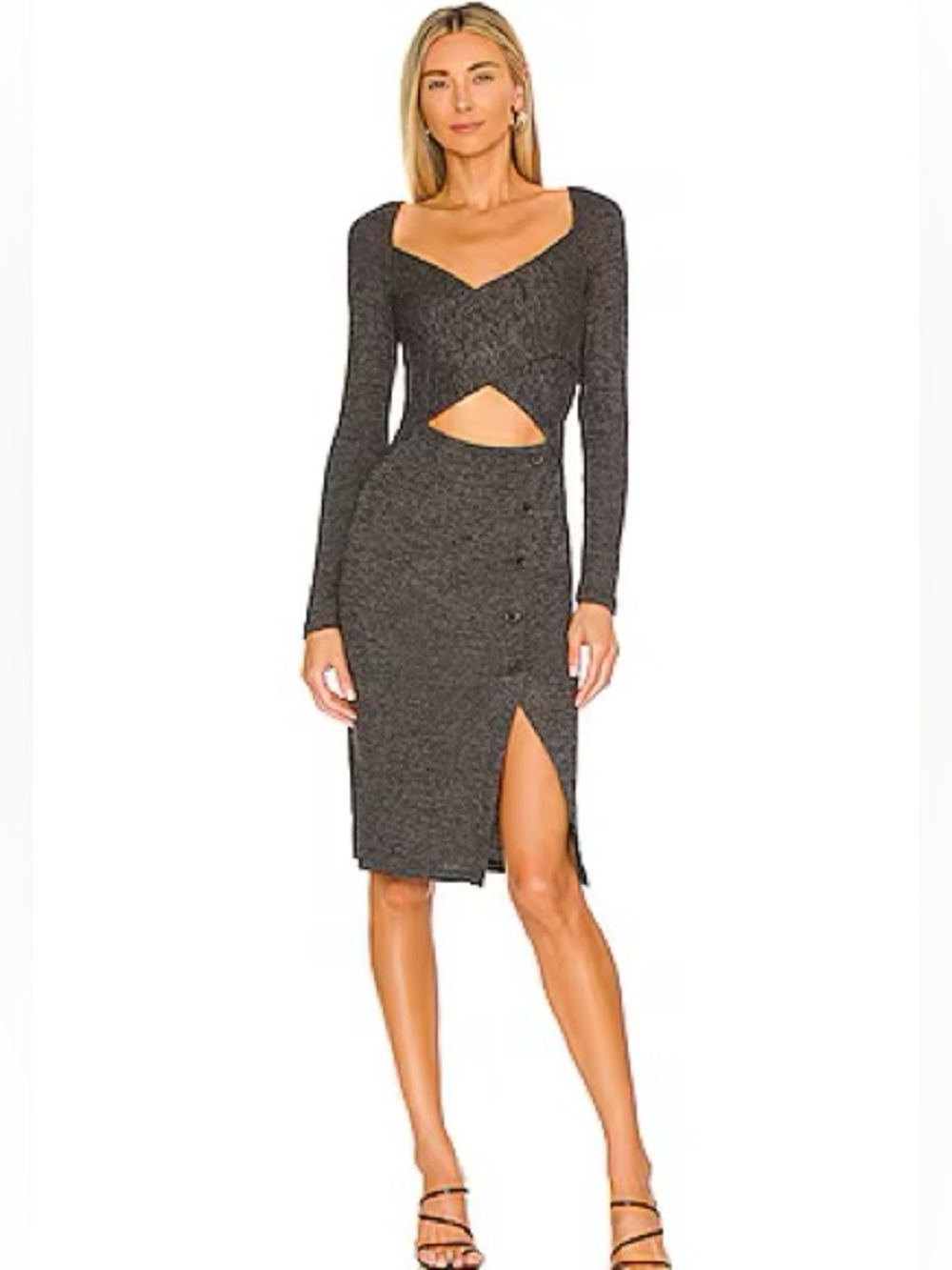 BCBgeneration: Ribbed cutout midi dress